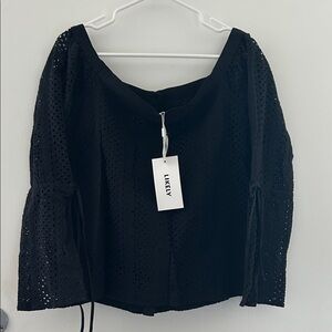 LIKELY Black Eyelet Blouse